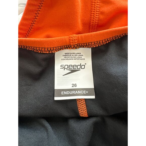 Speedo Women S Edge Splice One-Piece Swimsuit, Black/Orange, 26 NWT - Picture 7 of 7